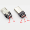Conector Micro USB tipo Macho (1 set)