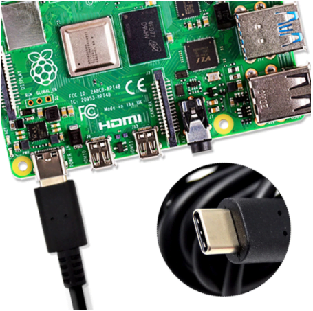 Fuente de poder para Raspberry P1 4, USB-C