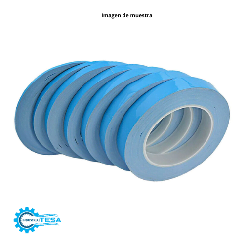 Rollo Cinta Adhesiva 12mm Ancho Térmica Doble Cara 25m Longitud