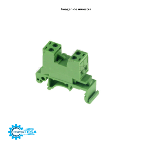 Conector Clema Terminal 2 Pines para Montaje en Carriles DIN de 35mm