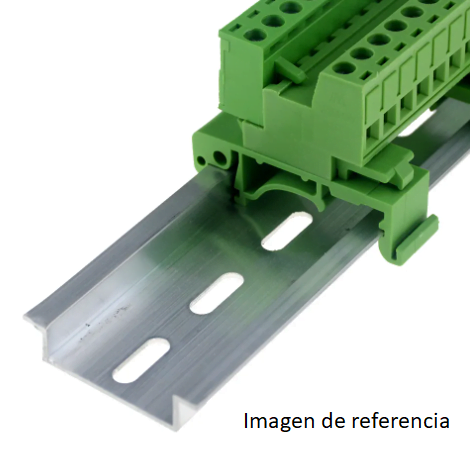 Conector Clema Terminal 2 Pines para Montaje en Carriles DIN de 35mm