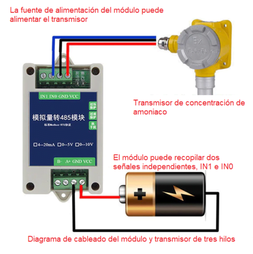 Convertidor (Interface) Señal Analógica de 0 - 5V a Protocolo Modbus