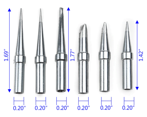 puntas_cautin4 Puntas de Soldadura, Accesorios para Cautín, 6 Piezas