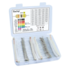 Kit de 1500 Resistencias 1/4W ± 5% de Tolerancia 75 tipos
