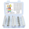 Kit de 1500 Resistencias 1/4W ± 5% de Tolerancia 75 tipos