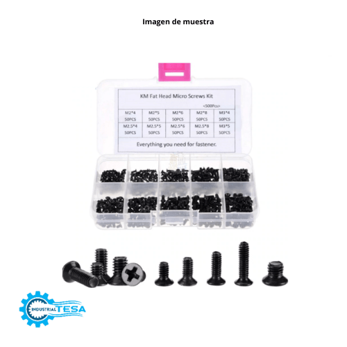 tornillos1 Kit de Tornillos de Cruz 500 piezas M2, M2.5 y M3