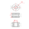 Tuerca de Inserción M1.2 D2.2 L2