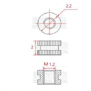 Tuerca de Inserción M1.2 D2.2 L2