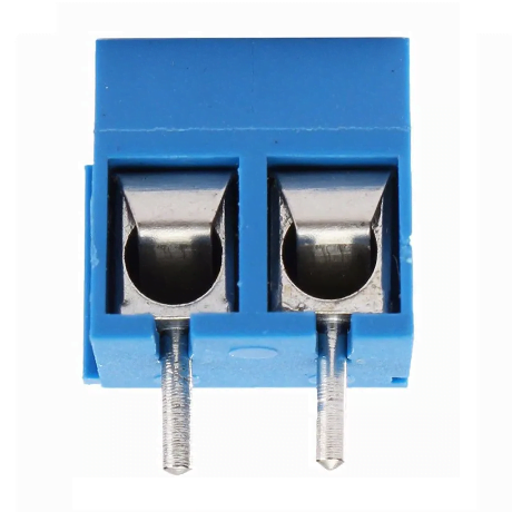 Bloque Conector Terminal 2 Pines_2 Bloque Conector Terminal, 2 Pines para Montaje en PCB