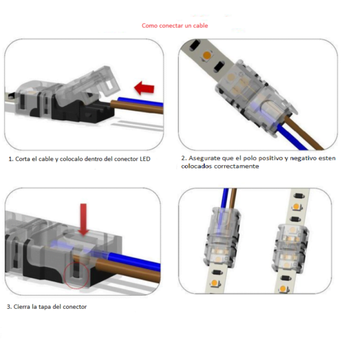 Conector para Conexión de Tiras LED