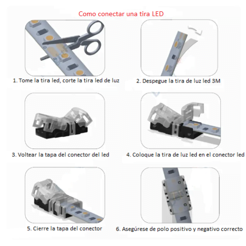 Conector para Conexión de Tiras LED