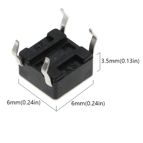 Microinterruptor Pulsador Momentaneo 6x6x20
