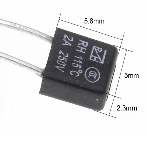 Fusible Termico RH 115°C 2A 250V