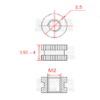 Tuerca de inserción M2 D3.5 L4