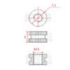 Tuerca de Inserción M5 D7.5 L5