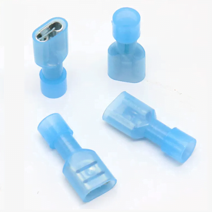 terminal electrica macho_3 Terminal Eléctrica Macho con Plástico Aislante Azul