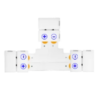Conector Led en T RGB Led 5050 Conectores Led, 2 Pines 10mm RGB LED 5050