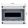 Caja de Distribución Electrica de Plastico Impermeable IP65, 12 Vias