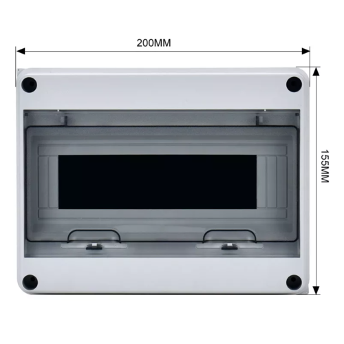 Caja de Distribución Electrica de Plastico Impermeable IP65, 12 Vias