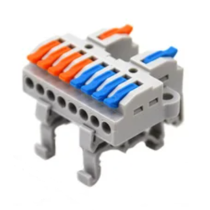 Conector de Cable Electrico Universal, Divisor de Conducción, Montaje en Riel DIN, 10 Canales
