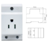 Enchufe de Corriente para Montaje en Rieles DIN, Adaptador US 16A