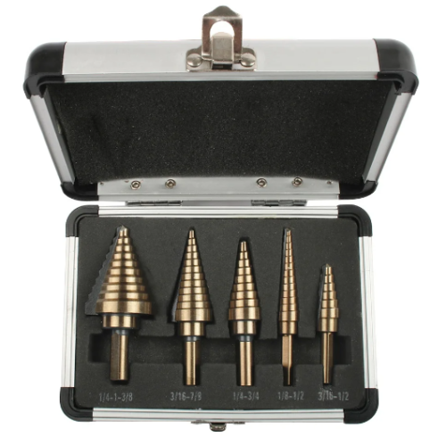 Juego de Brocas Escalonadas HSS 4241, 50 Tamaños, para Madera y Metal