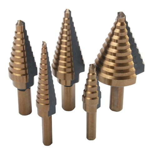 Juego de Brocas Escalonadas HSS 4241, 50 Tamaños, para Madera y Metal