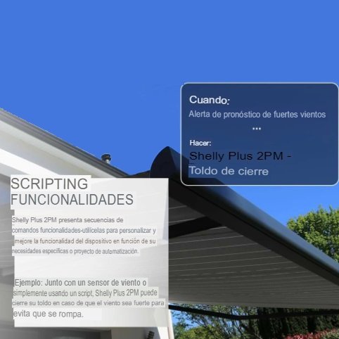 Shelly Plus 2PM, Relé Wifi para Casa Inteligente, 2 Canales con Control de Medición