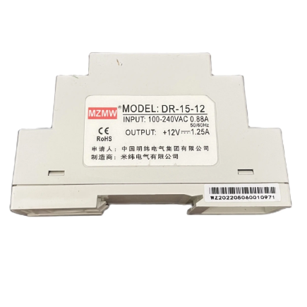 Fuente de Alimentación, DR-15-12 para Montaje en Rieles DIN