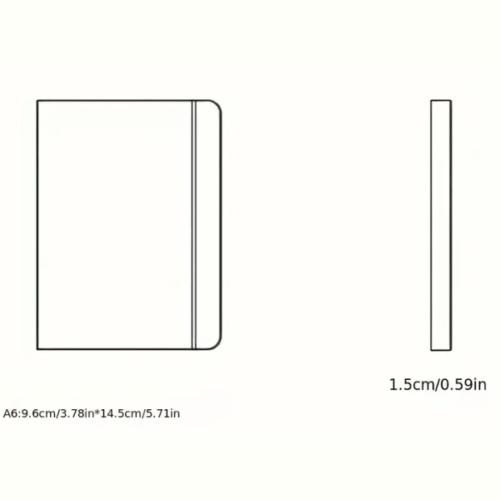 Cuaderno con Correa, Tamaño A6