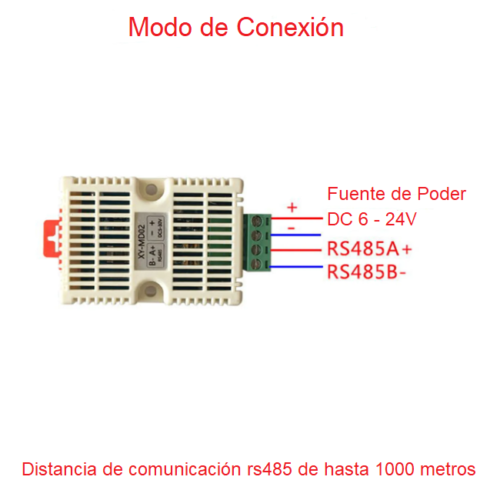 Transmisor de Temperatura y Humedad Sensor SHT20 Modbus RS485