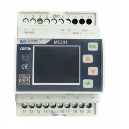 Medidor Inteligente de Corriente, ME231N2 Compatible con Rieles DIN_2 Medidor de Potencia, ME231N2 Compatible con Rieles DIN